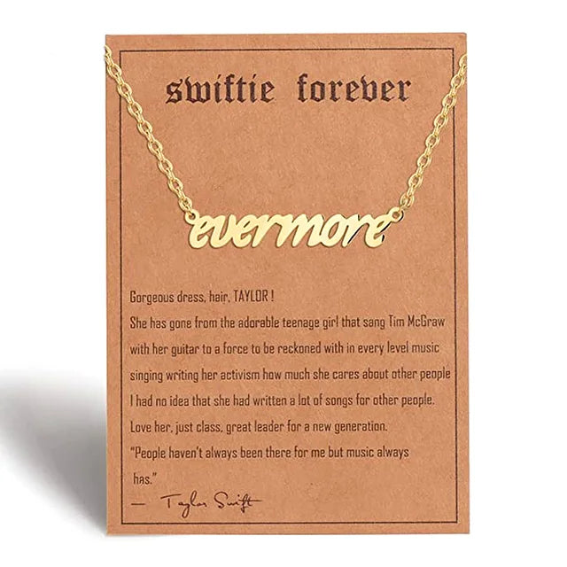 Taylor Swift Pendant Necklace Music Album Stainless Steel [Jewelry Inspired Souvenir for Music Lover Fans]