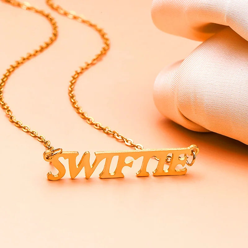 Taylor Swift Pendant Necklace Music Album Stainless Steel [Jewelry Inspired Souvenir for Music Lover Fans]