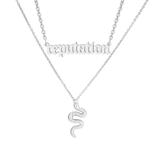 Taylor the Swift Reputation Snake Necklace Stainless Steel 