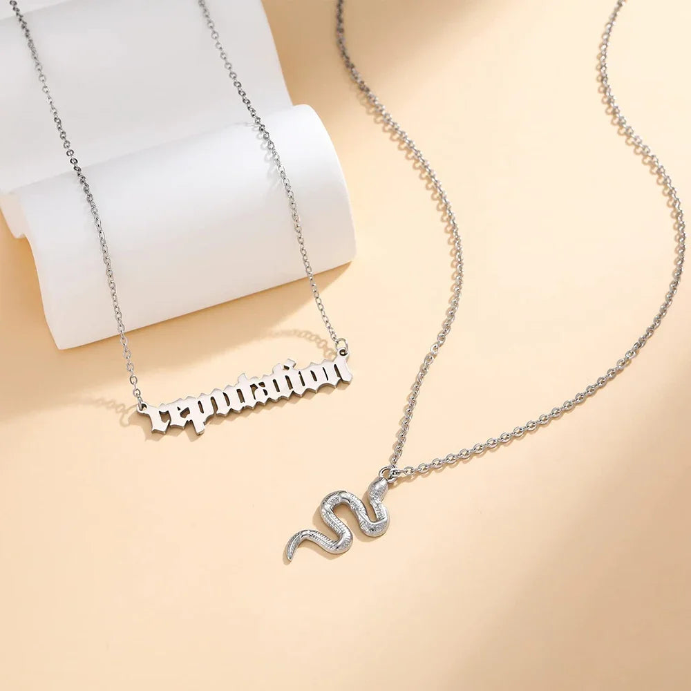 Taylor the Swift Reputation Snake Necklace Stainless Steel 